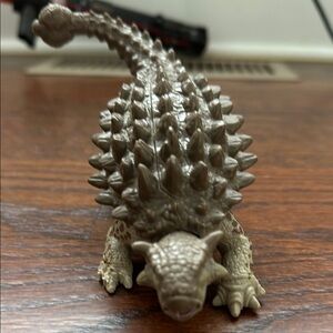 Brown Ankylosaurus Action Figure with Spikes and Sturdy Legs